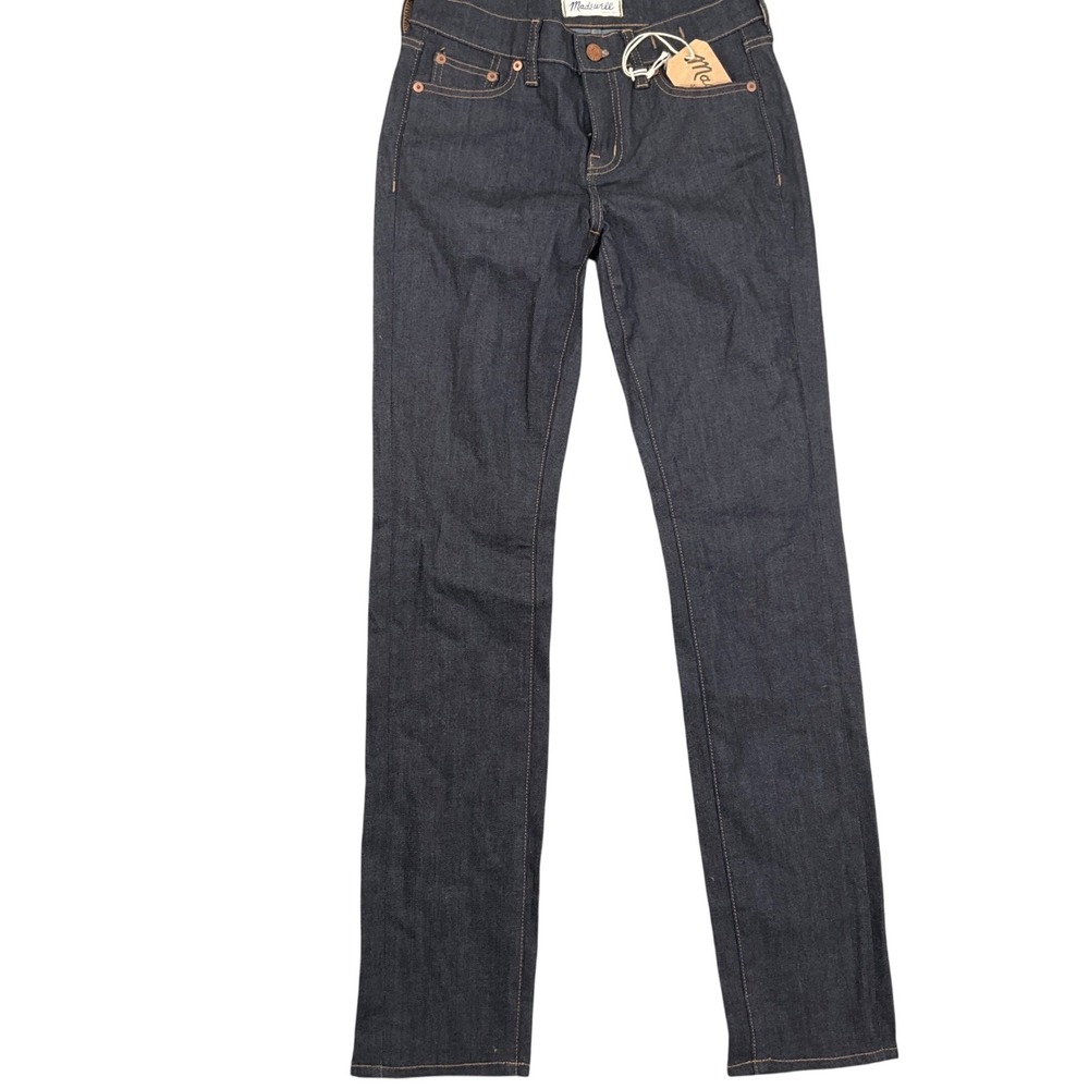 Madewell Jeans Women 26 Alley Straight Dark Indigo Wash B1061 Slim Stretch Denim